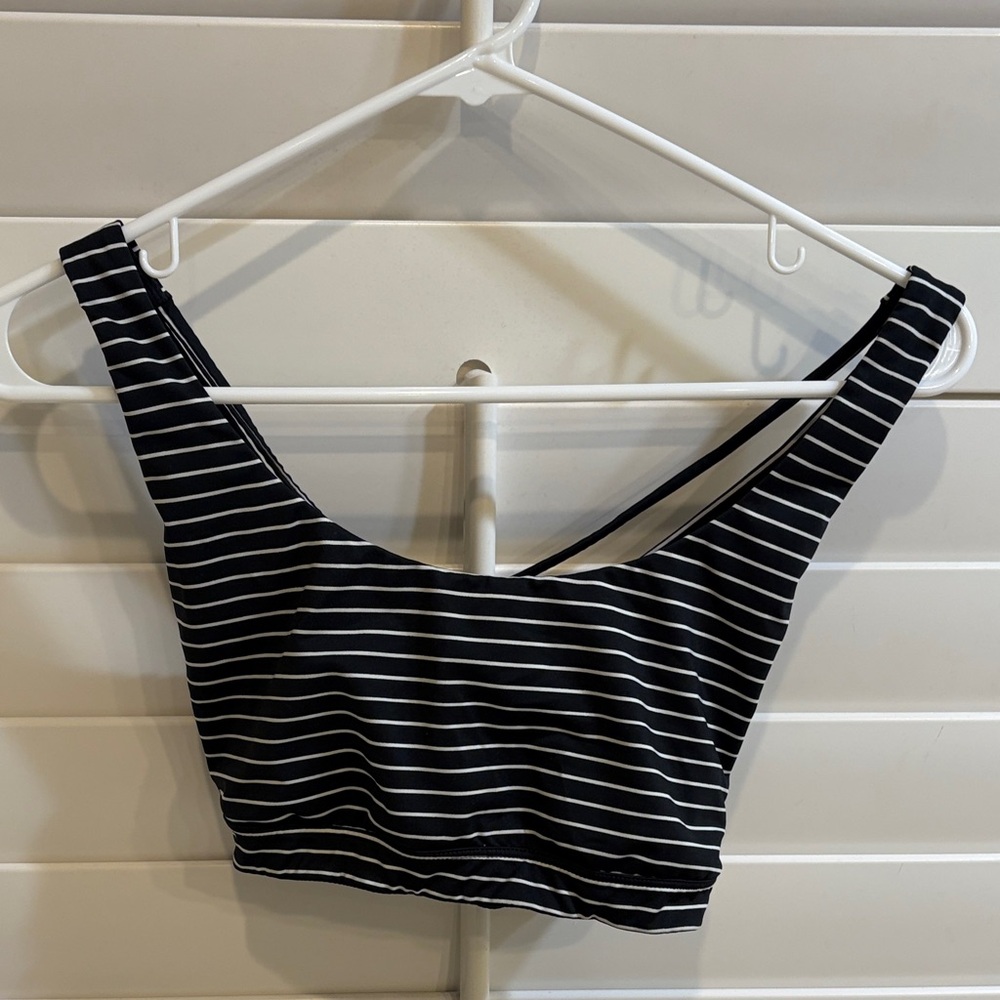 Stylish Striped Black and White Crop Top
